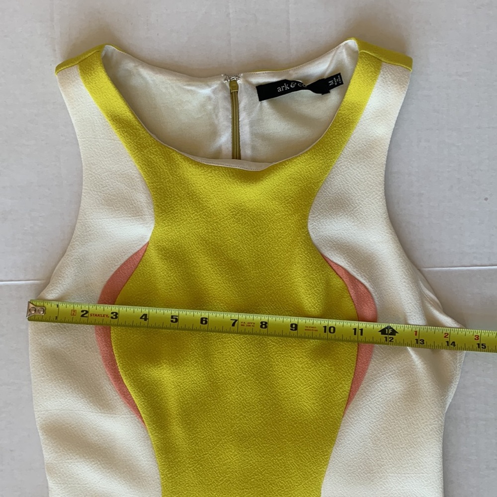 ARK & CO 1970's Style Colorblock Sleeveless Sheath Dress Size Medium - Picture 13 of 15